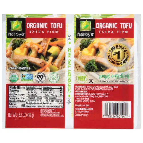 Nasoya Tofu, Extra Firm, Organic, Two Pack