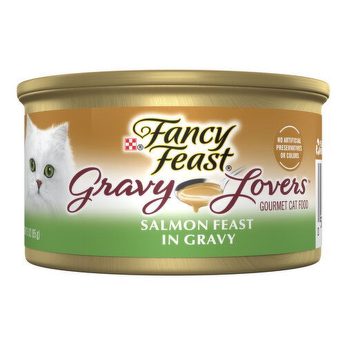 Fancy Feast Wet Cat Food Fancy Feast Purina Fancy Feast Gravy Lovers Salmon Feast Grilled Gourmet Cat Food in Wet Cat Food Gravy