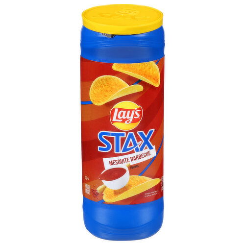 Lay's Stax Mesquite Barbecue Flavored Potato Crisps