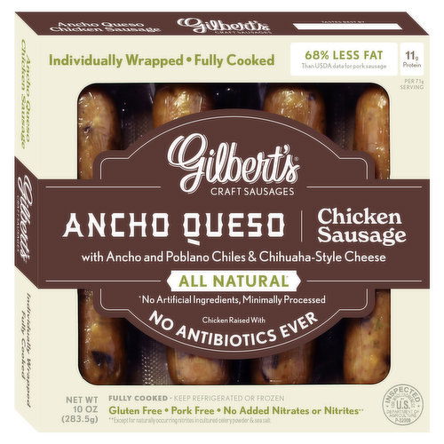 Gilbert's Queso Chicken Sausage