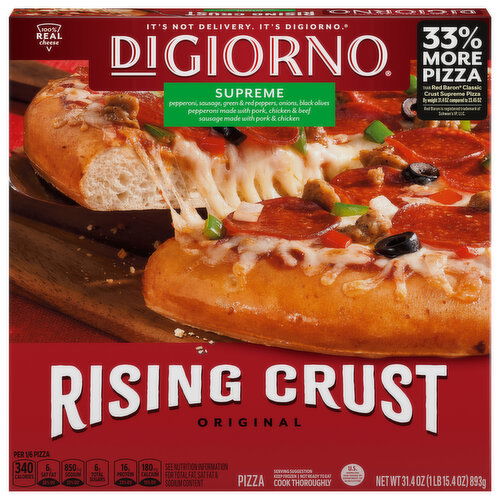 DiGiorno Pizza, Rising Crust, Supreme, Original