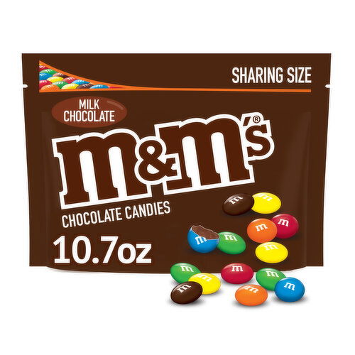 M&M'S M&M'S Milk Chocolate Candy, Sharing Size, 10.7 oz Bag