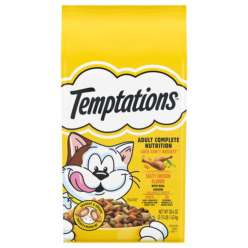 Temptations Adult 1+ Tasty Chicken Flavor Food for Cats