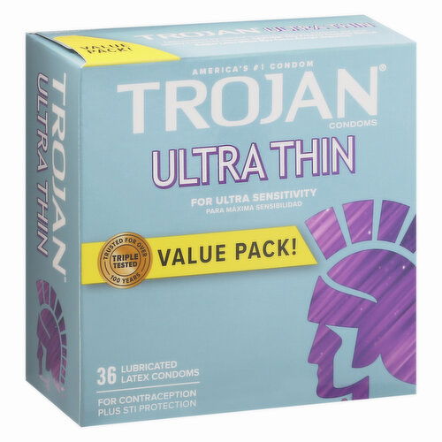 Trojan Condoms, Ultra Thin, Value Pack