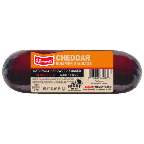 Klements Cheddar Summer Sausage