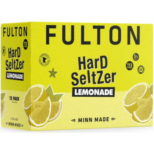 Fulton Hard Seltzer, Lemonade, 12 Pack Cans