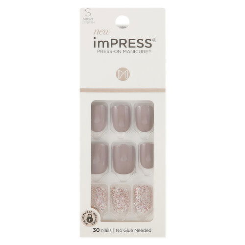 imPRESS Press-On Manicure Nails, Short Length, Flawless