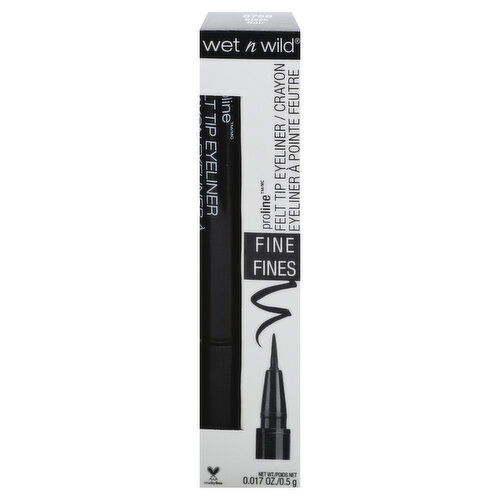 Wet n Wild Eyeliner, Felt Tip, Fine, Black 875B