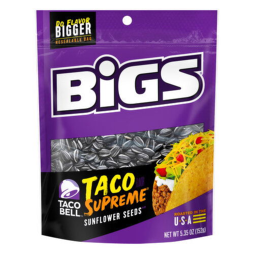 BiGS Sunflower Seeds, Taco Bell Taco Supreme