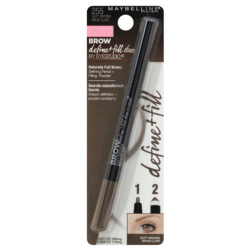 maybelline Defining Pencil + Filling Powder, Soft Brown 255