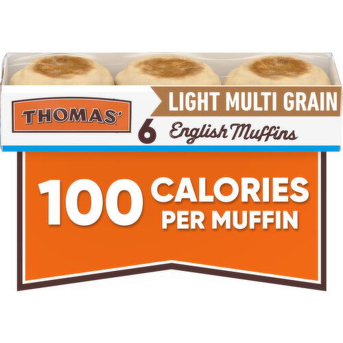 Thomas' Light Multi-Grain English Muffins, 6 count