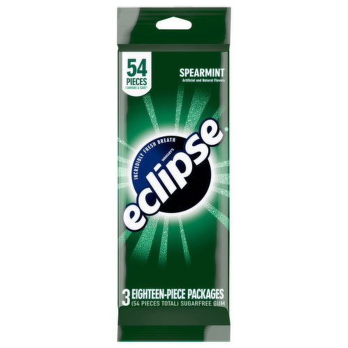 Eclipse Gum, Sugarfree, Spearmint