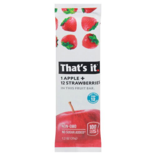 That's It Fruit Bar, Apple + Strawberries