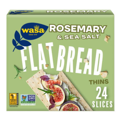 Wasa Rosemary & Sea Salt Swedish Style Flatbread Thin Crackers