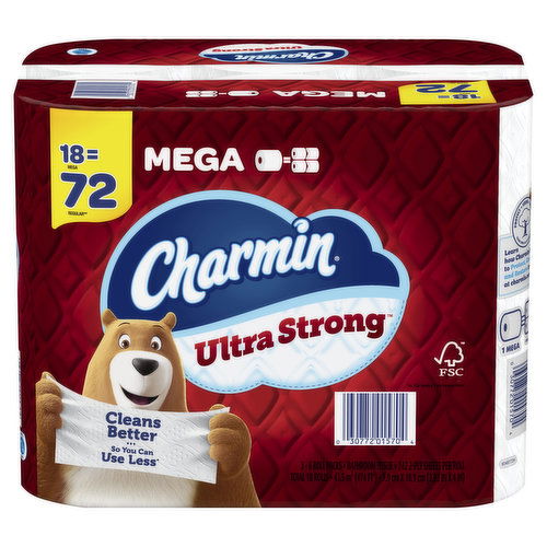 Charmin Ultra Strong Bath Tissue 18 Mega Rolls -18RL