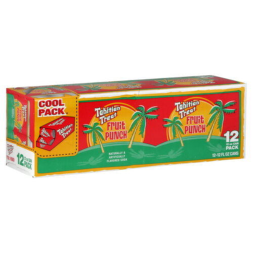 Tahitian Treat Soda, Fruit Punch, Cool Pack