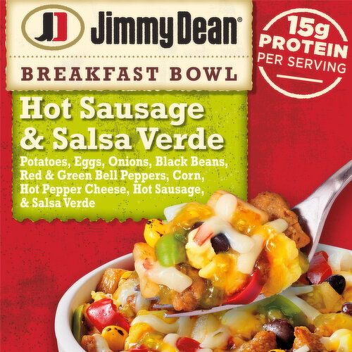 Jimmy Dean Breakfast Bowl, Hot Sausage & Salsa Verde, Frozen, Bowl