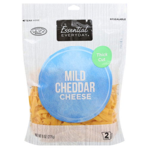 Essential Everyday Cheese, Mild Cheddar, Thick Cut