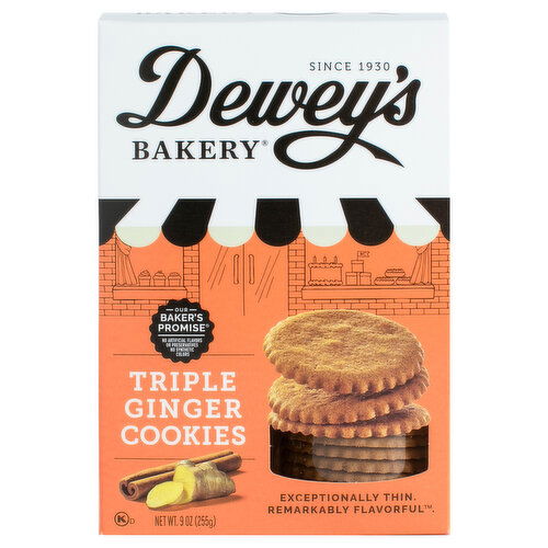 Dewey's Bakery Cookies, Triple Ginger