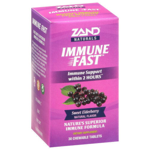 Zand Naturals Immune Fast, Sweet Elderberry, Tablets