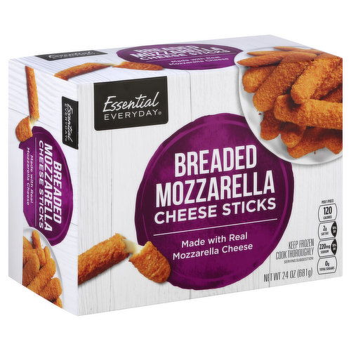 Essential Everyday Mozzarella Cheese Sticks, Breaded