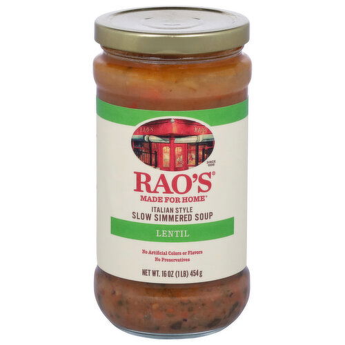Rao's Made for Home Italian Style Slow Simmered Lentil Soup
