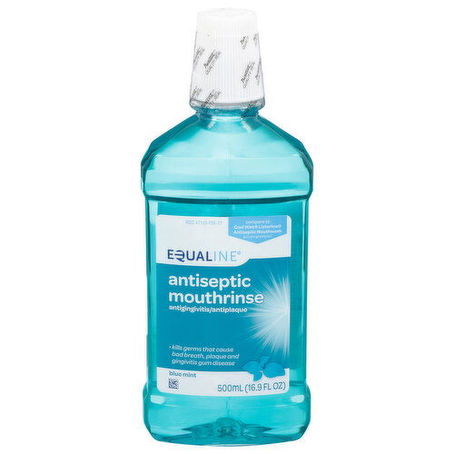 Equaline Mouthrinse, Antiseptic, Blue Mint