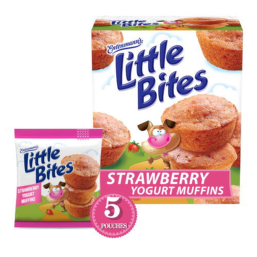 Entenmann's Little Bites Strawberry Yogurt Strawberry Mini Muffins, 5 packs, 8.25 oz