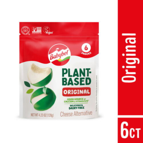 Babybel Plant-Based Vegan Snack Cheese Alternative, Original