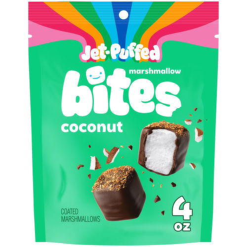 Jet-Puffed Marshmallow Bites Coconut Artificially Flavored Coated Marshmallows