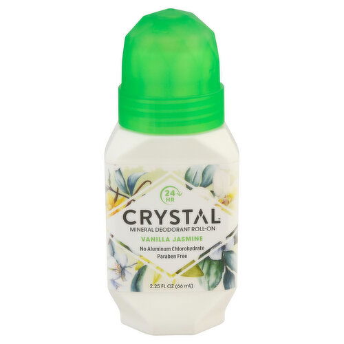 Crystal Deodorant, Mineral, Roll-On, Vanilla Jasmine