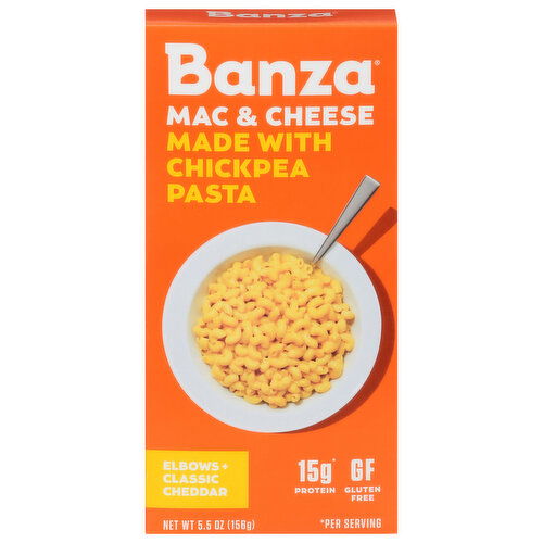 Banza Mac & Cheese, Elbows + Classic Cheddar