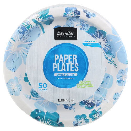 Essential Everyday Paper Plates, Dailyware, 10.06 Inch