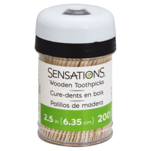 Sensations Toothpicks, Wooden, 2.5 Inch