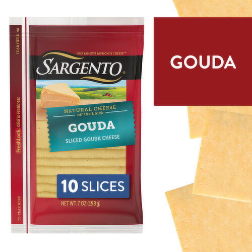 SARGENTO Sargento® Sliced Gouda Natural Cheese, 10 slices