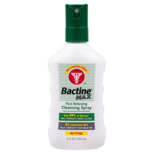 Bactine Max Cleansing Spray, Pain Relieving