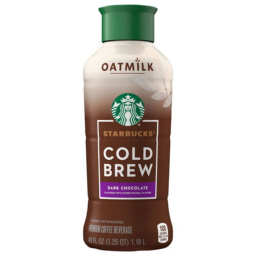 Starbucks Oatmilk Cold Brew Premium Dark Chocolate Coffee Beverage