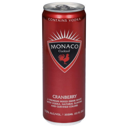 Monaco Cocktail, Cranberry