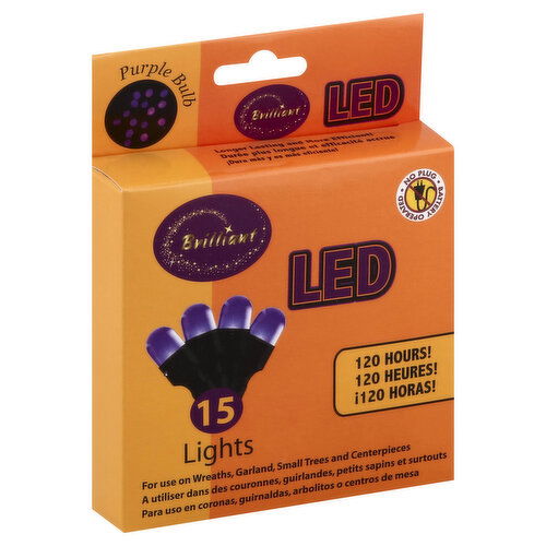 Brilliant LED Lights, Purple Bulb