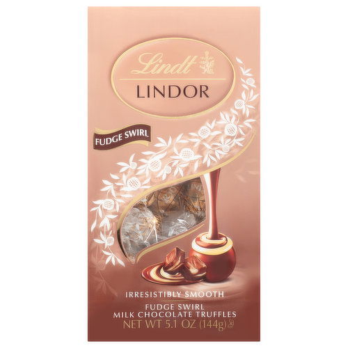 Lindt Lindor Milk Chocolate Truffles, Fudge Swirl