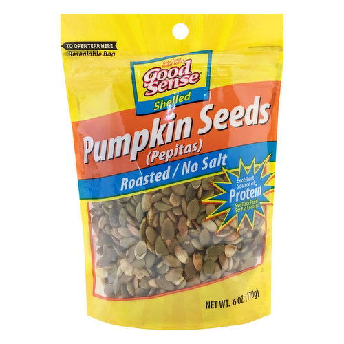 Good Sense Pumpkin Seeds, Roasted/No Salt, Shelled