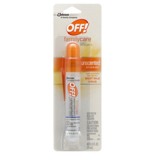 Off FamilyCare Insect Repellent IV, with Aloe Vera, Unscented