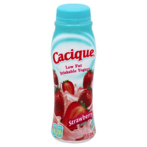 Cacique Drinkable Yogurt, Low Fat, Strawberry Flavored