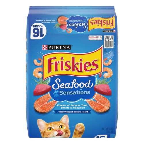 Friskies Dry Cat Food, Seafood Sensations