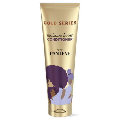 Pantene Gold Series Gold Series from Pantene Moisture Boost Conditioner Infused with Argan Oil for Curly, Coily Hair, 8.4 fl oz