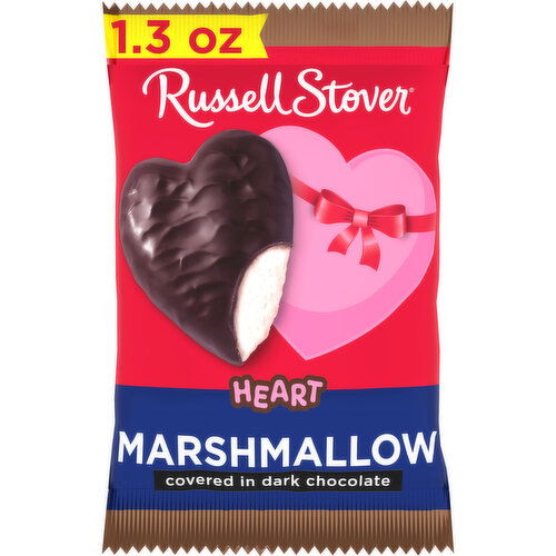 Russell Stover Valentine's Day Dark Chocolate Marshmallow Heart,