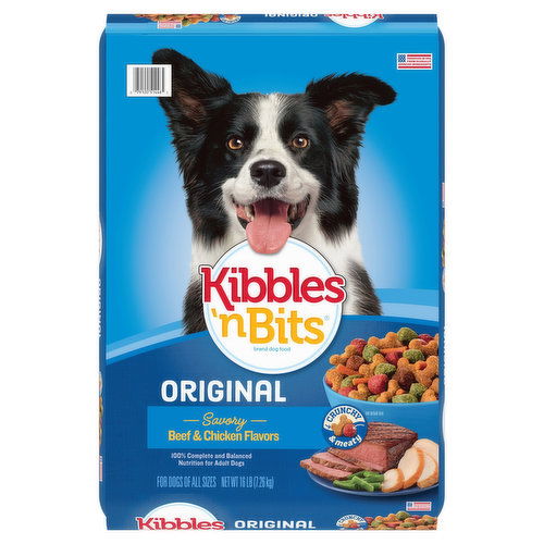 Kibbles 'n Bits Dog Food, Savory Beef & Chicken Flavors, Original