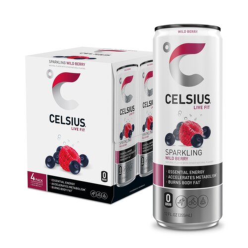 CELSIUS Sparkling Wild Berry, Essential Energy Drink