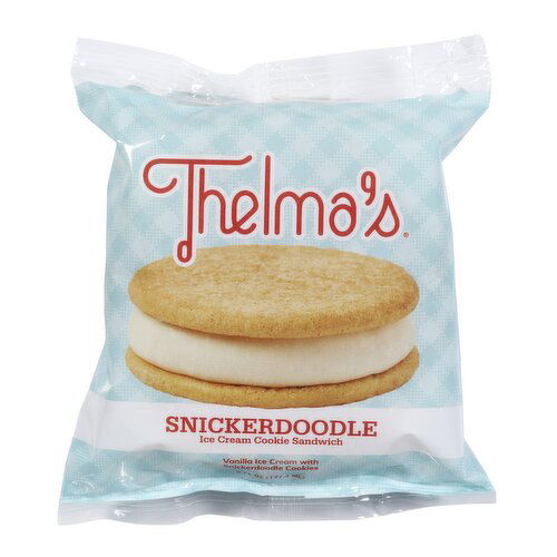 Thelma's 6 oz. Ice Cream Sandwich Thelma's Snickerdoodle with Vanilla Ice Cream Sandwich 6 Fluid Ounce