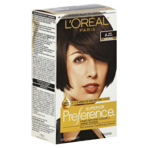 Superior Preference Permanent Haircolor, Natural, Dark Brown 4